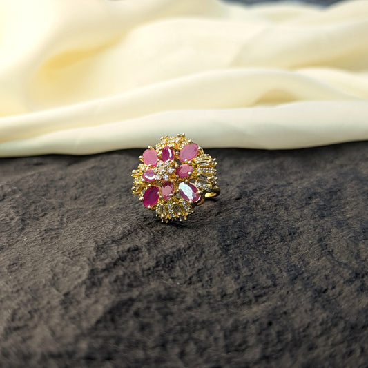 Ocean Wave Zircon Ring