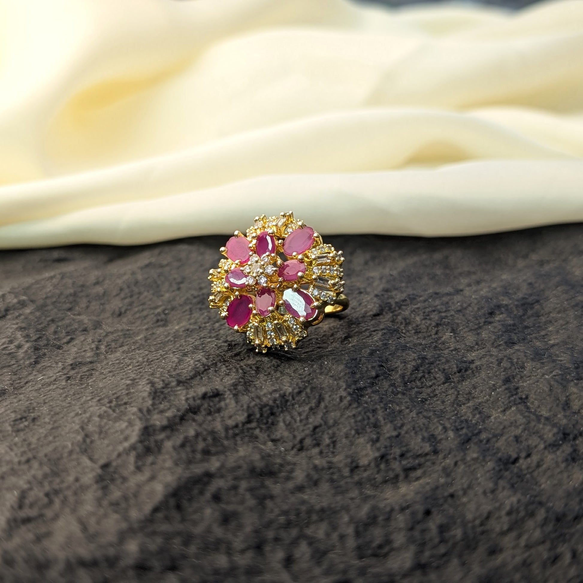 Ocean Wave Zircon Ring