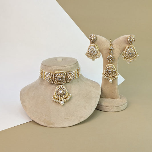 Polki Kundan Necklace Set