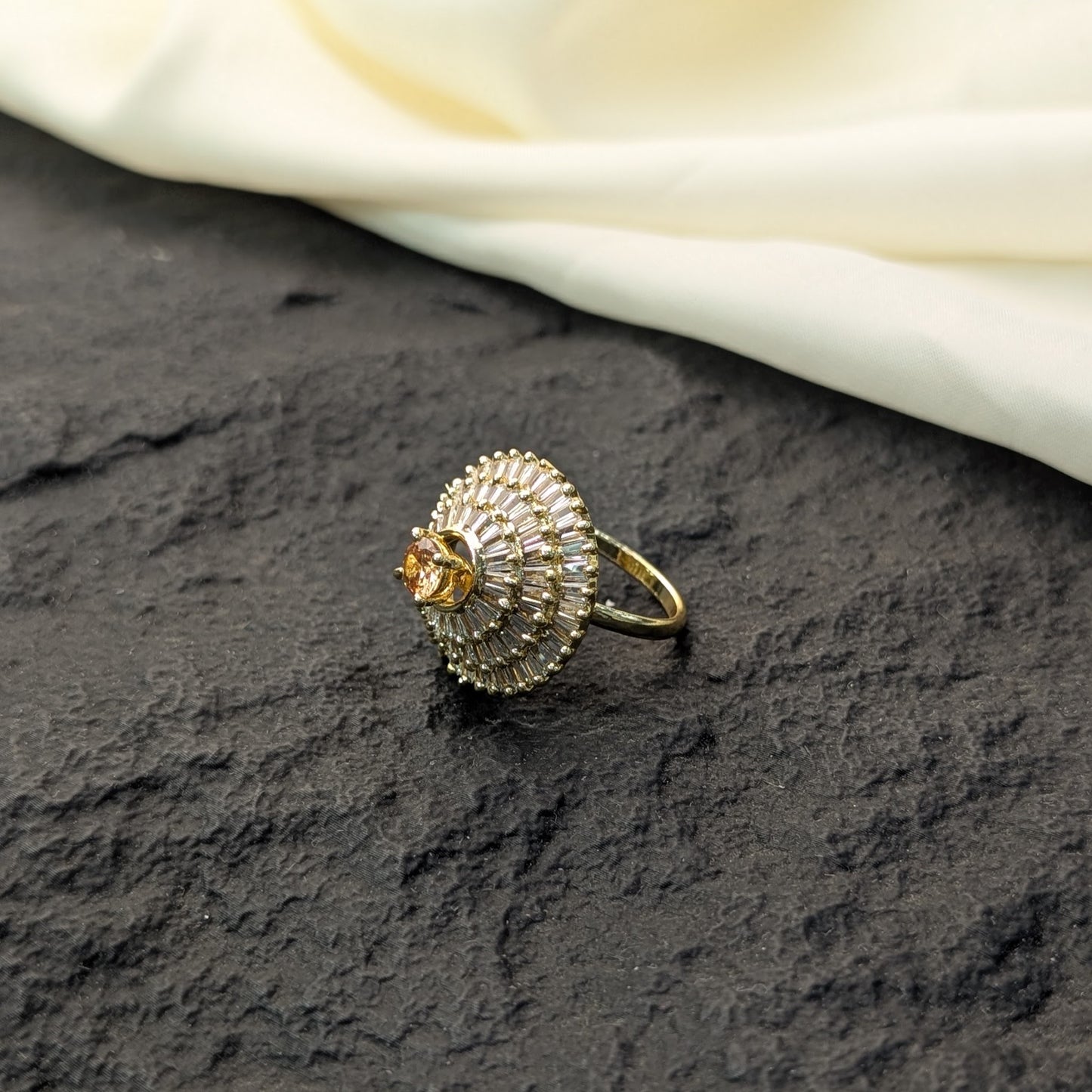 Ivory Swan Zircon Ring