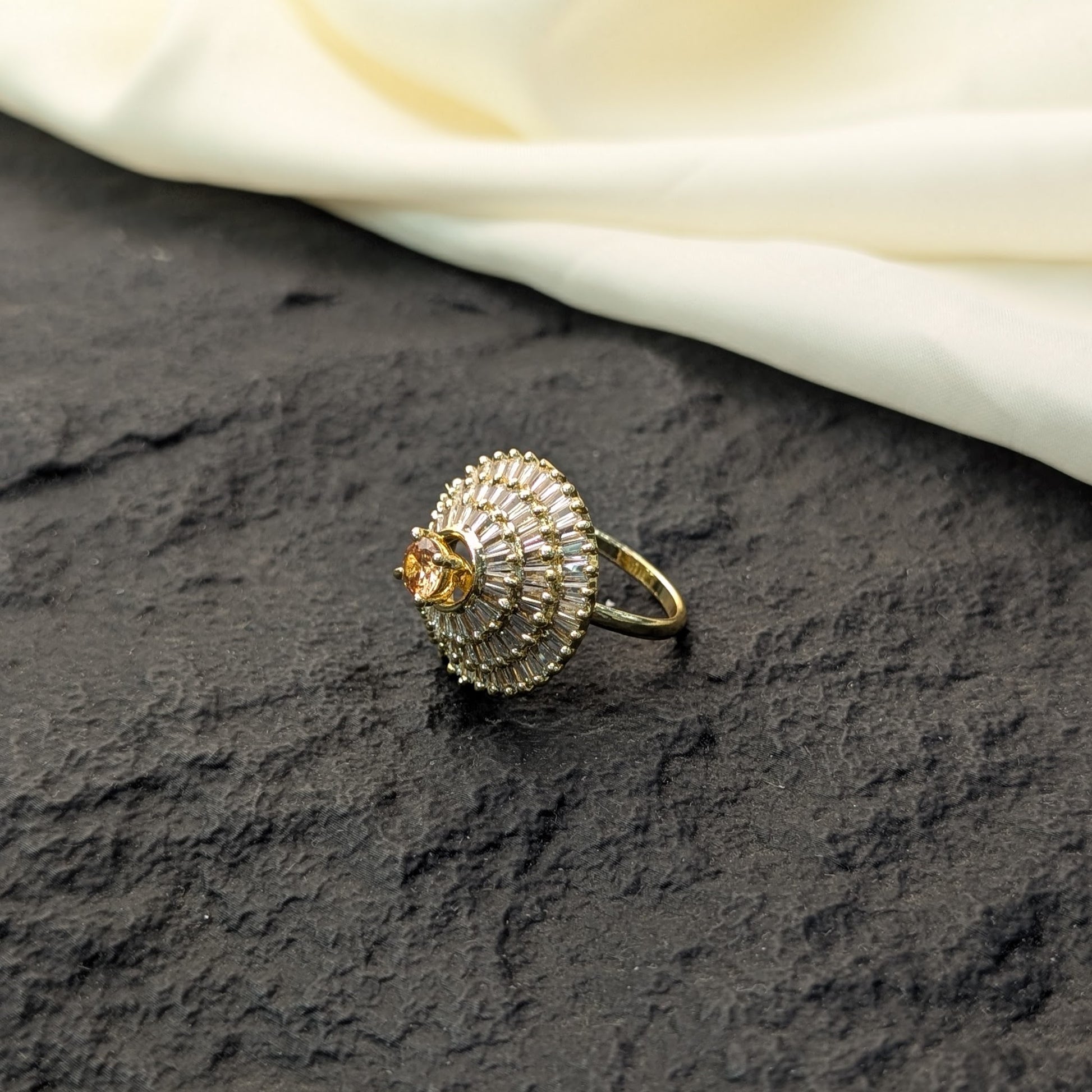 Ivory Swan Zircon Ring