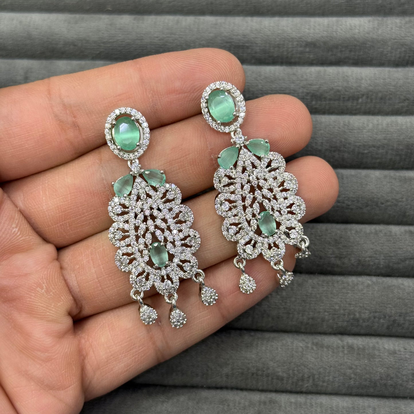LUMINA VINE ZIRCON EARRINGS