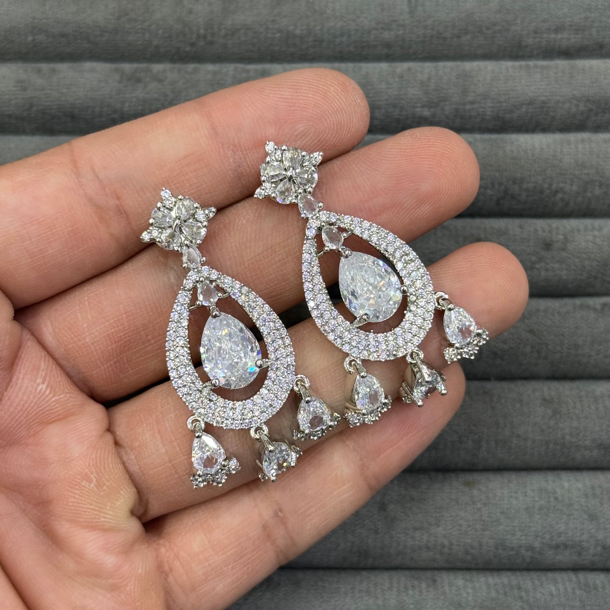 MAJESTIC CASCADE ZIRCON EARRINGS