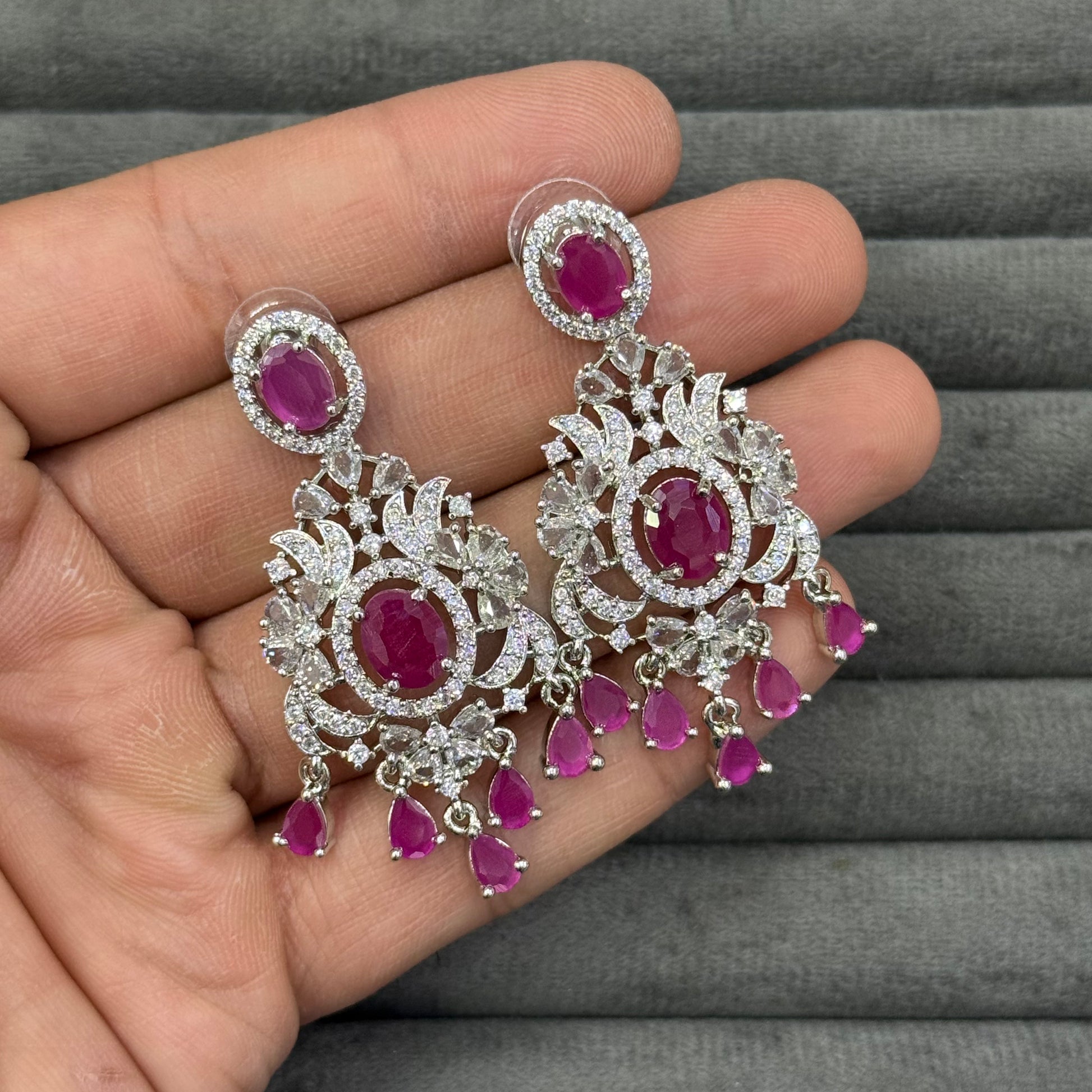 IMPERIAL CHANDELIER ZIRCON EARRINGS