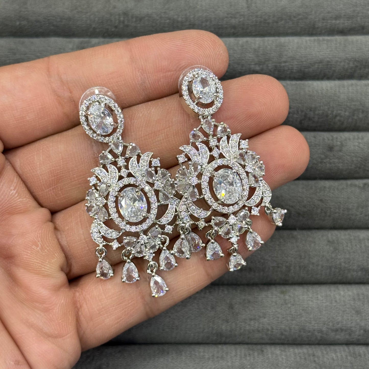 IMPERIAL CHANDELIER ZIRCON EARRINGS