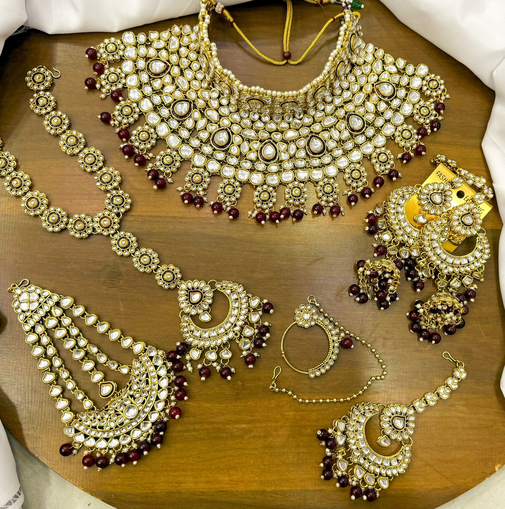 KESHARI JHALAR KUNDAN SET