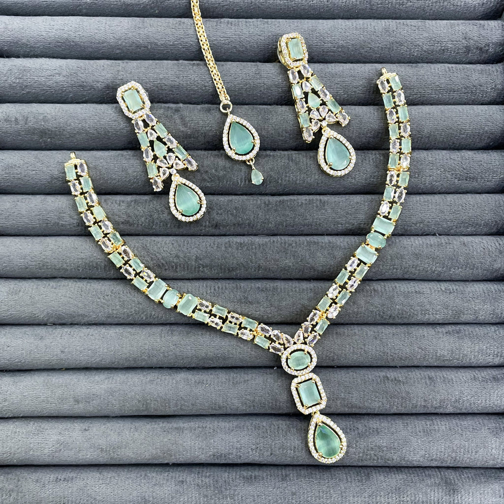OPULENT CUBIC NECKLACE SET