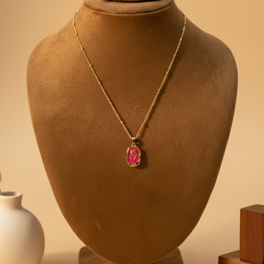 Rose Engraved  Locket