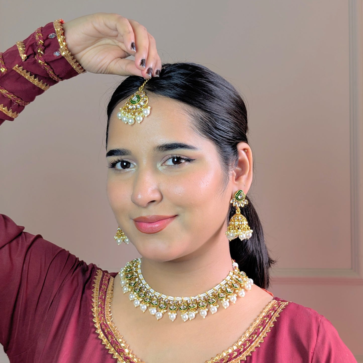 ELITE MANDALA DROP KUNDAN NECKLACES
