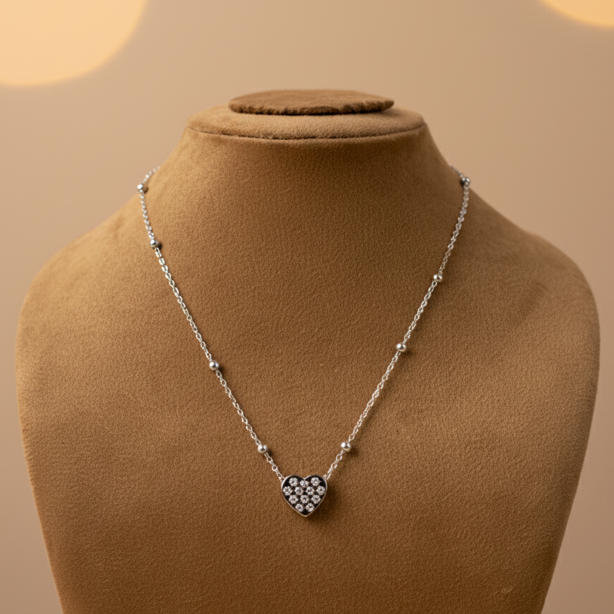 Checker Heart Locket