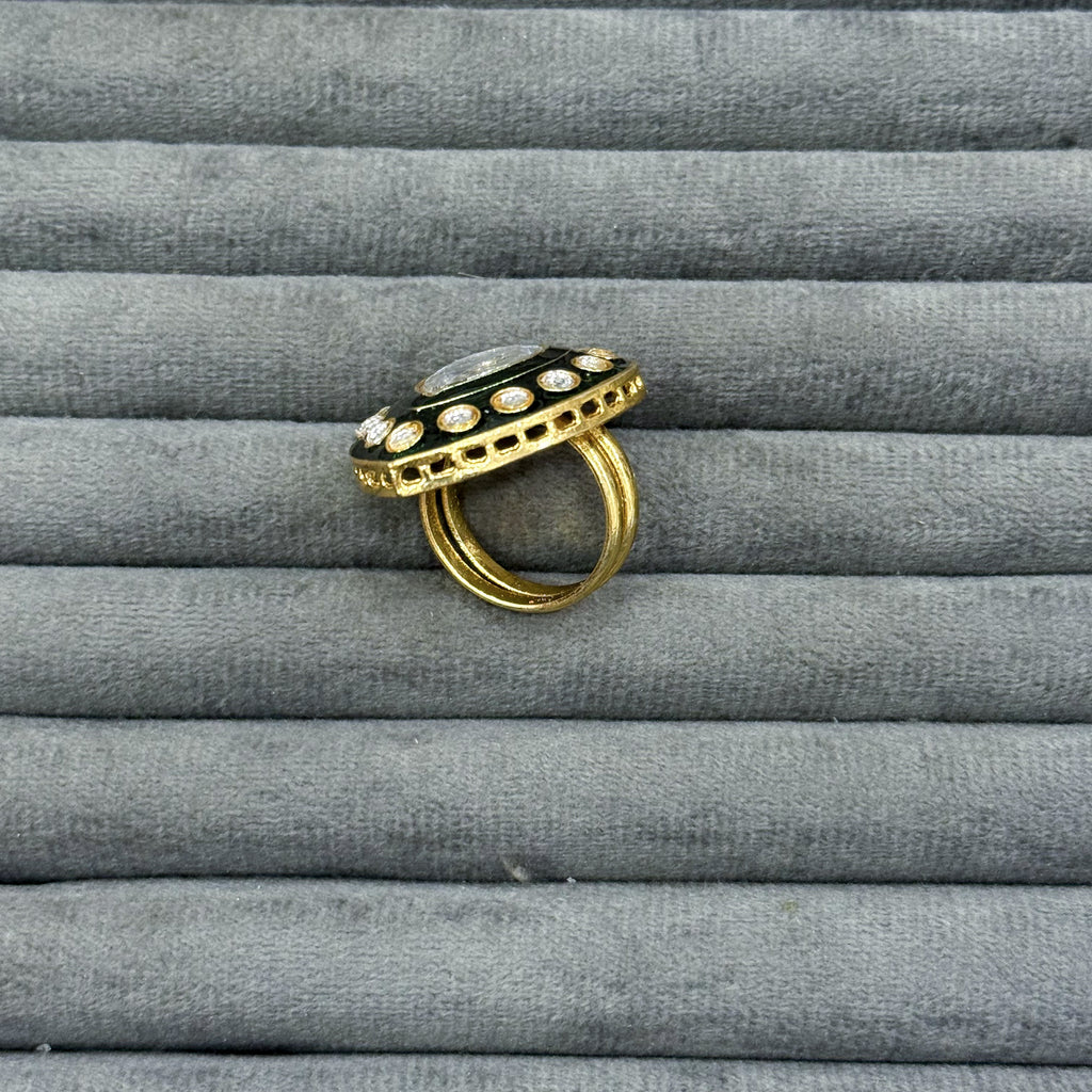 PEAR DROP KUNDAN RINGS