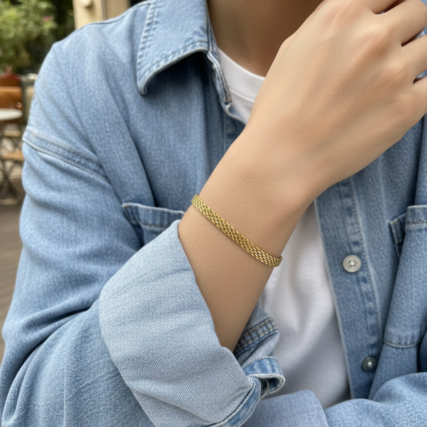 Woven Gold Bracelet