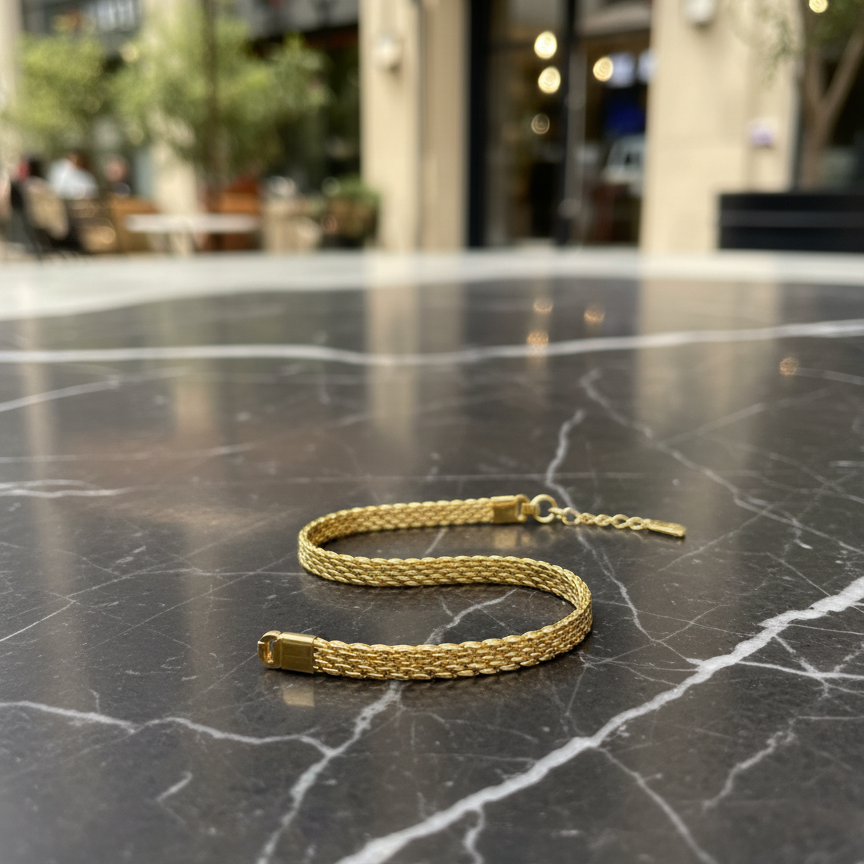 Woven Gold Bracelet
