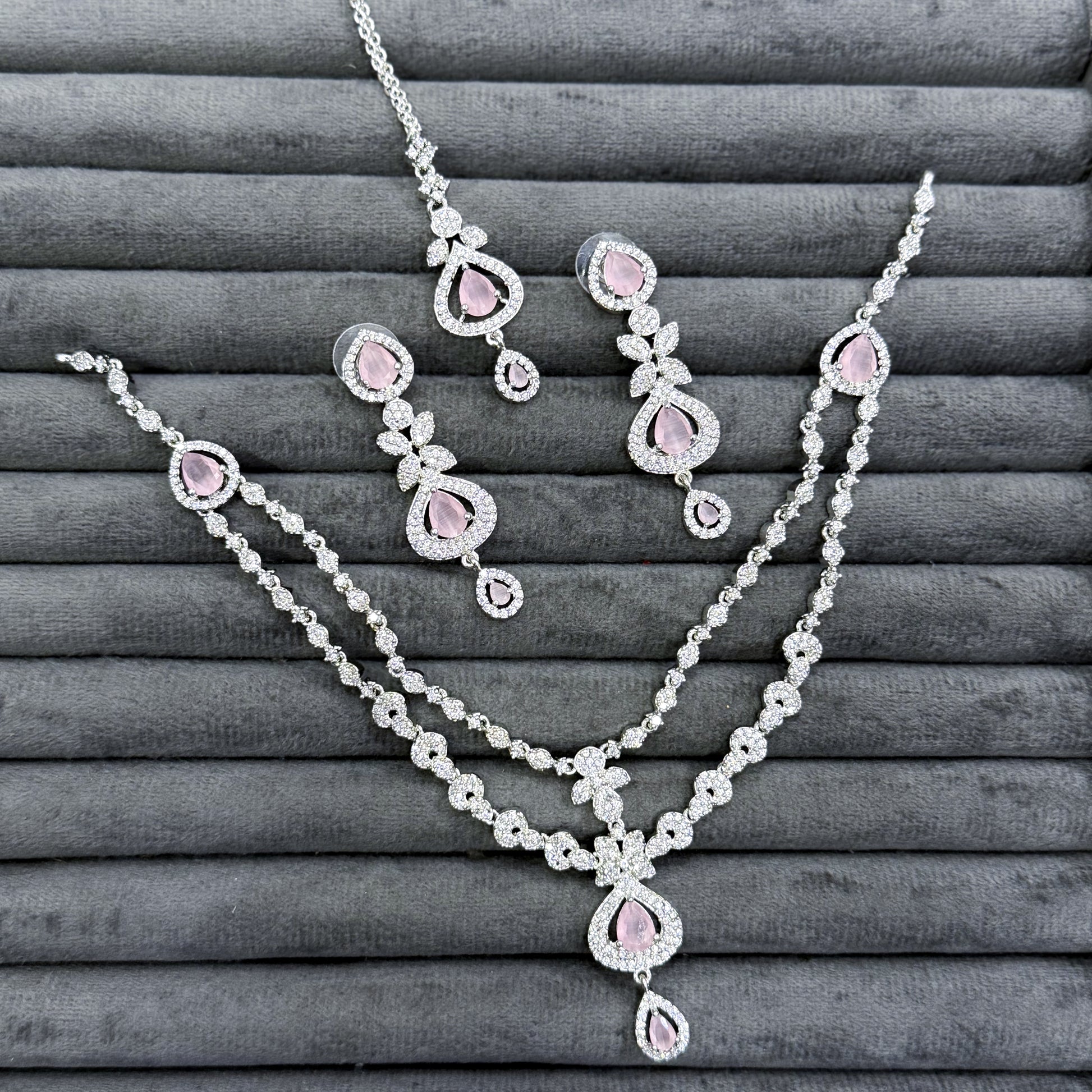DUAL CASCADE NECKLACE SET