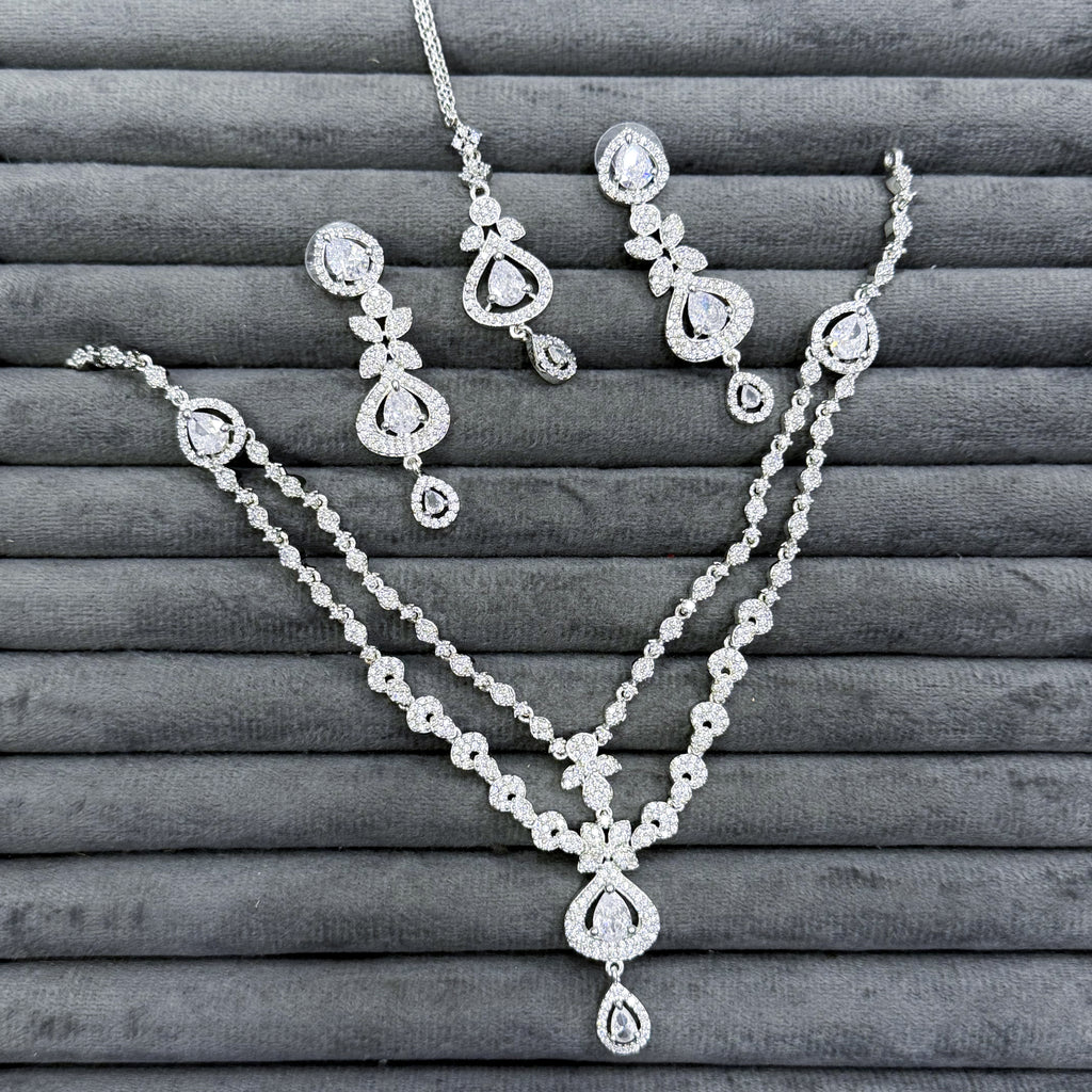 DUAL CASCADE NECKLACE SET