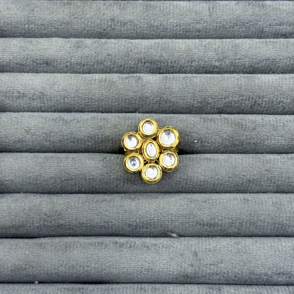 FLORET CLUSTER KUNDAN RINGS