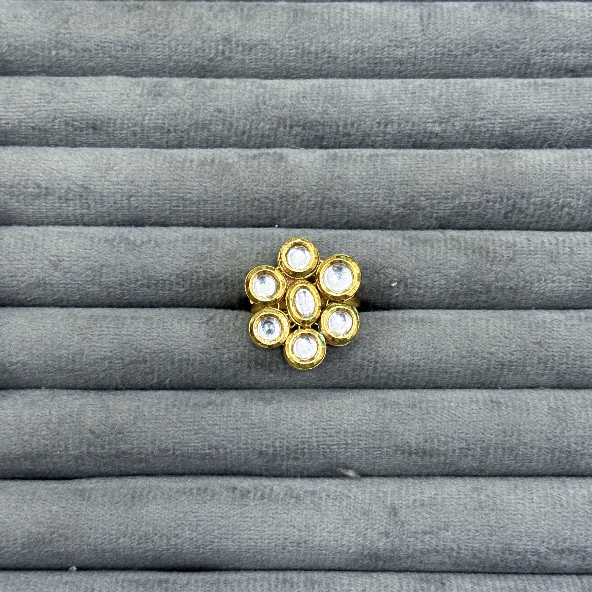 FLORET CLUSTER KUNDAN RINGS