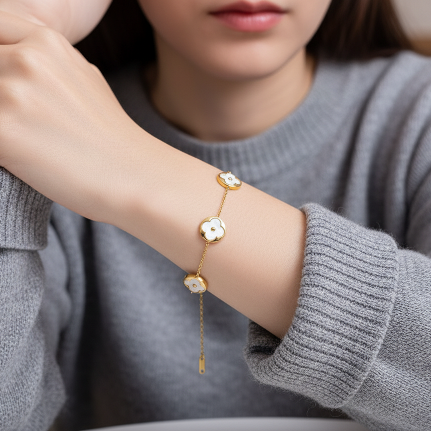 Floral Link Bracelet