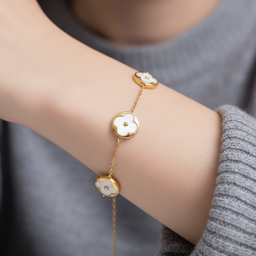 Floral Link Bracelet