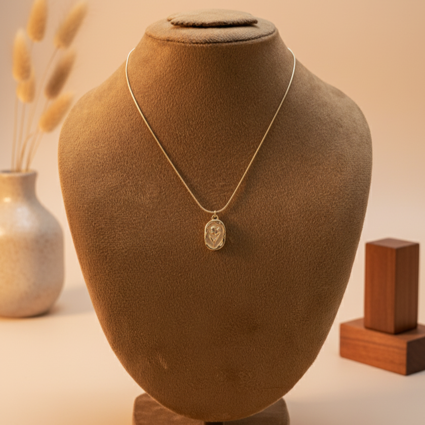 Gold Engraved Locket