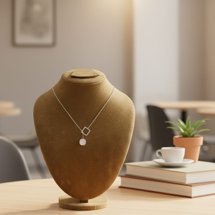 Pink Cube Drop Locket