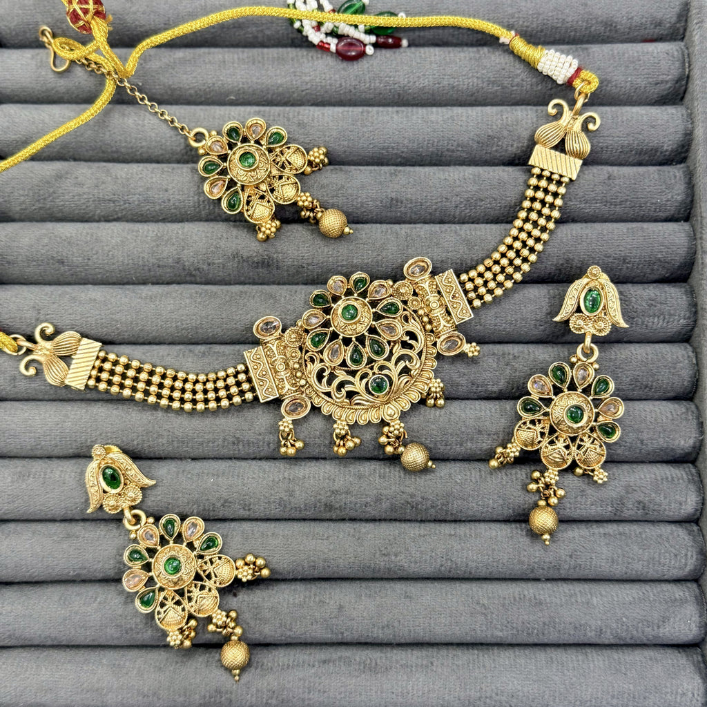 KESAR PHOOL RAJWARI CHOKER SET