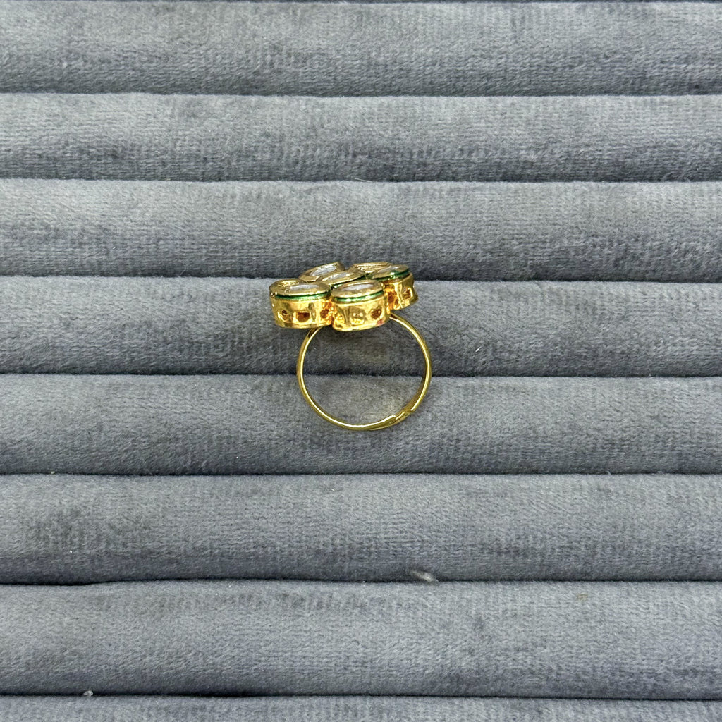 PEAR CLUSTER KUNDAN RINGS