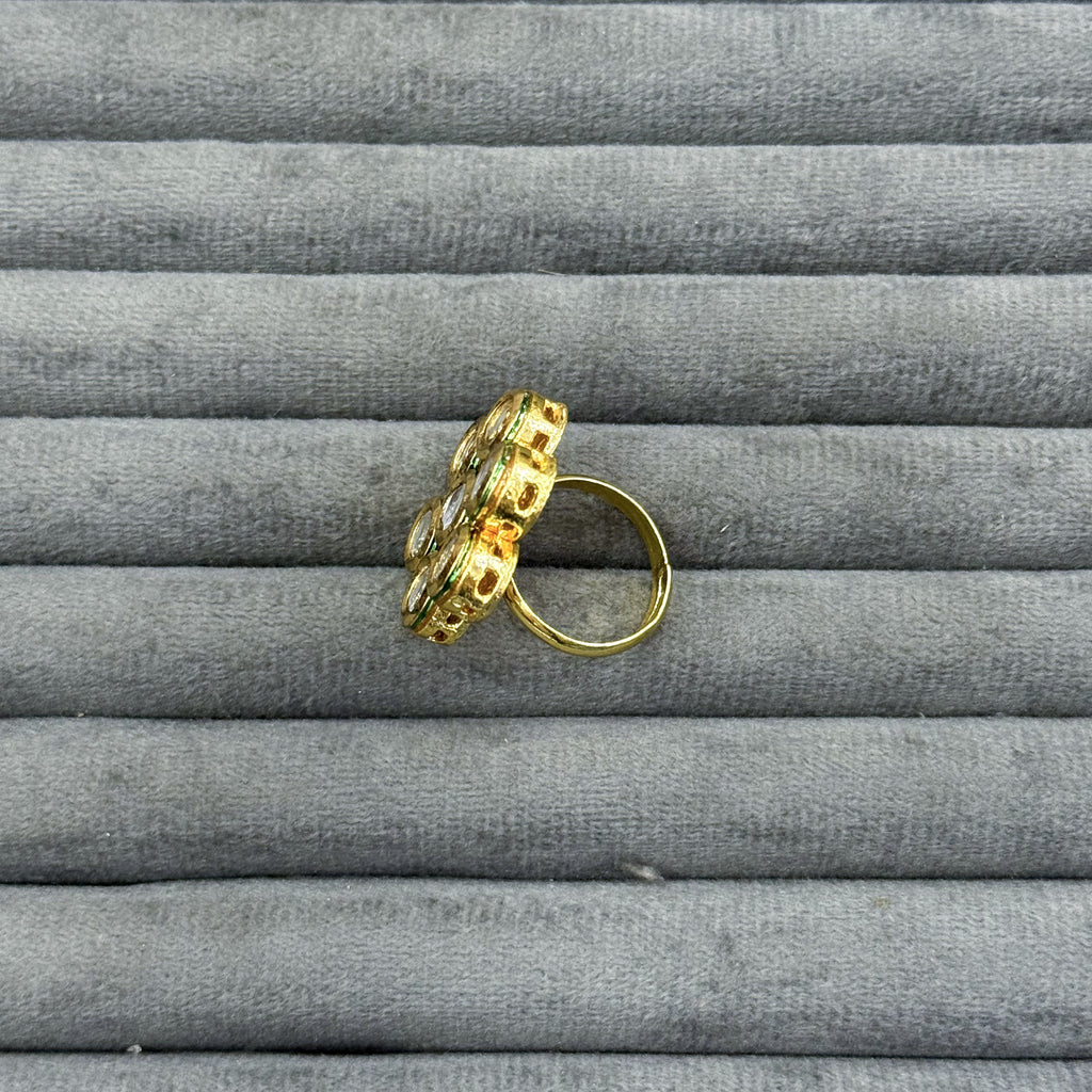 TRADITIONAL LOTUS KUNDAN RINGS