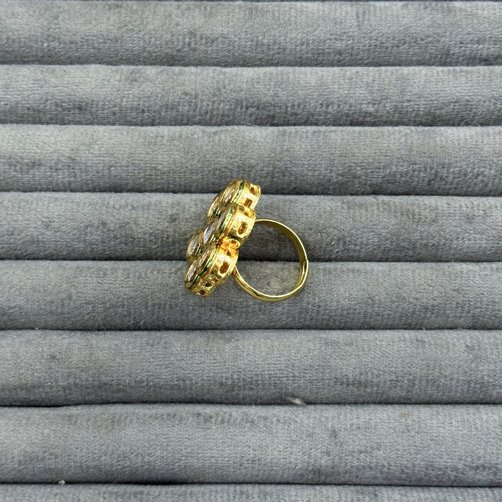 TRADITIONAL LOTUS KUNDAN RINGS