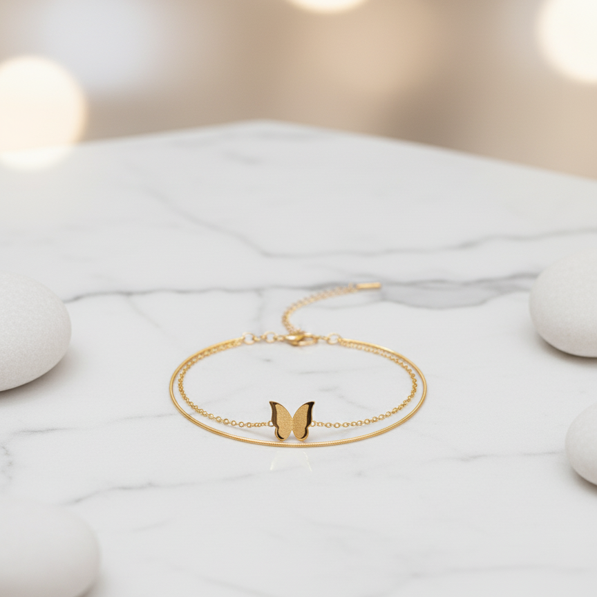 Golden Butterfly Bracelet