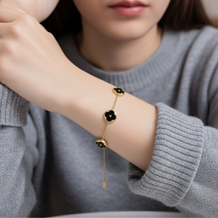 Black Clover Charm Bracelet