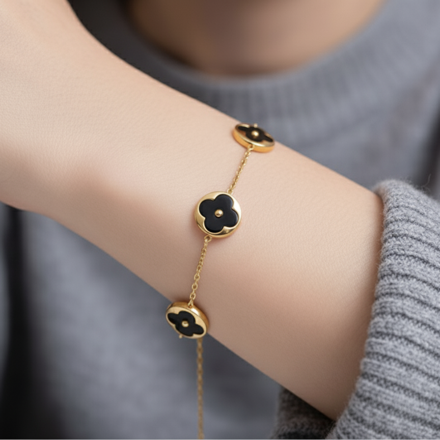 Black Clover Charm Bracelet