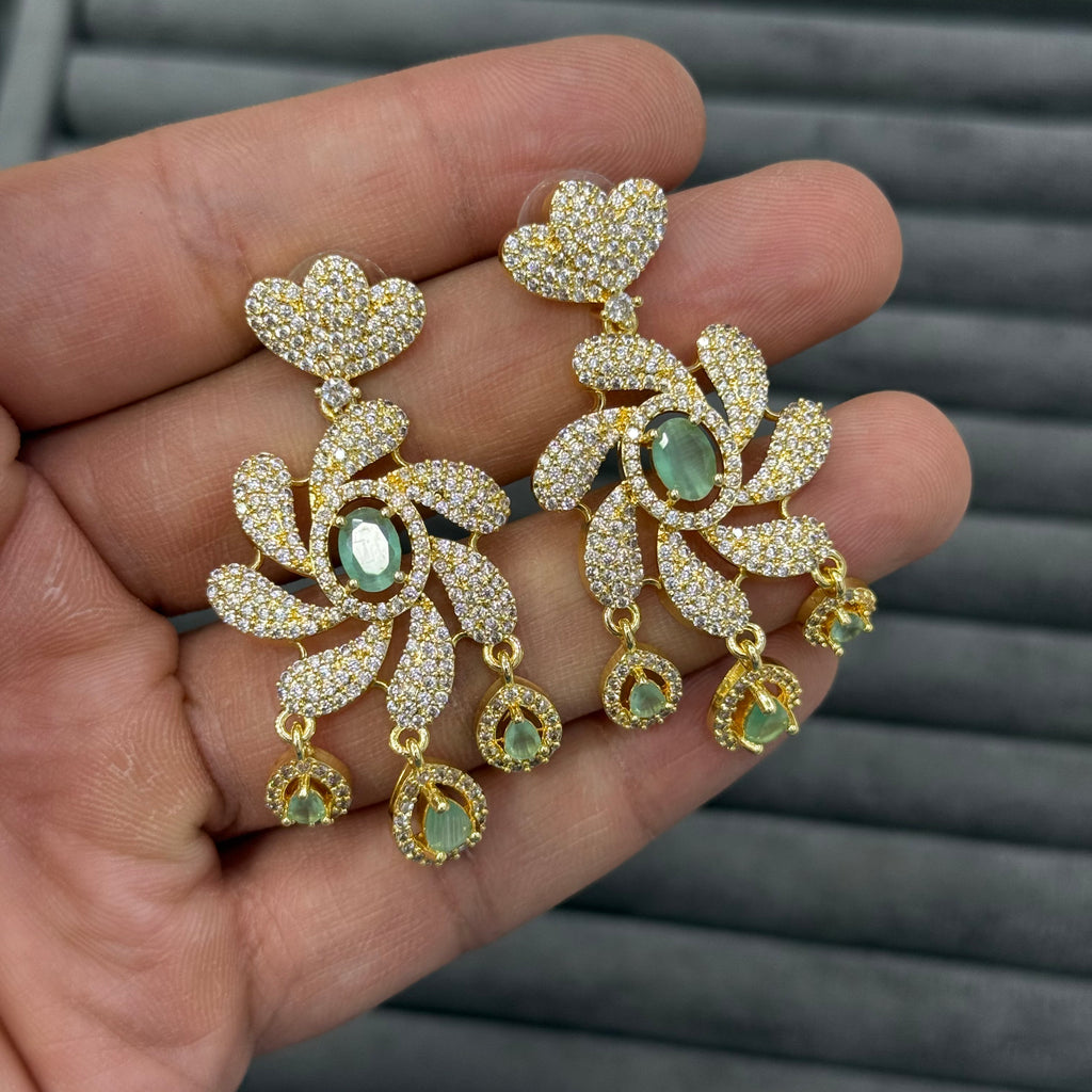 AURORA VINE ZIRCON EARRINGS