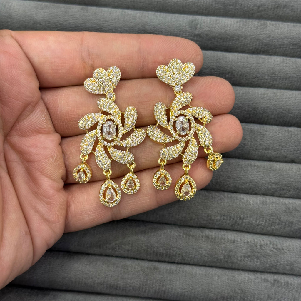 AURORA VINE ZIRCON EARRINGS