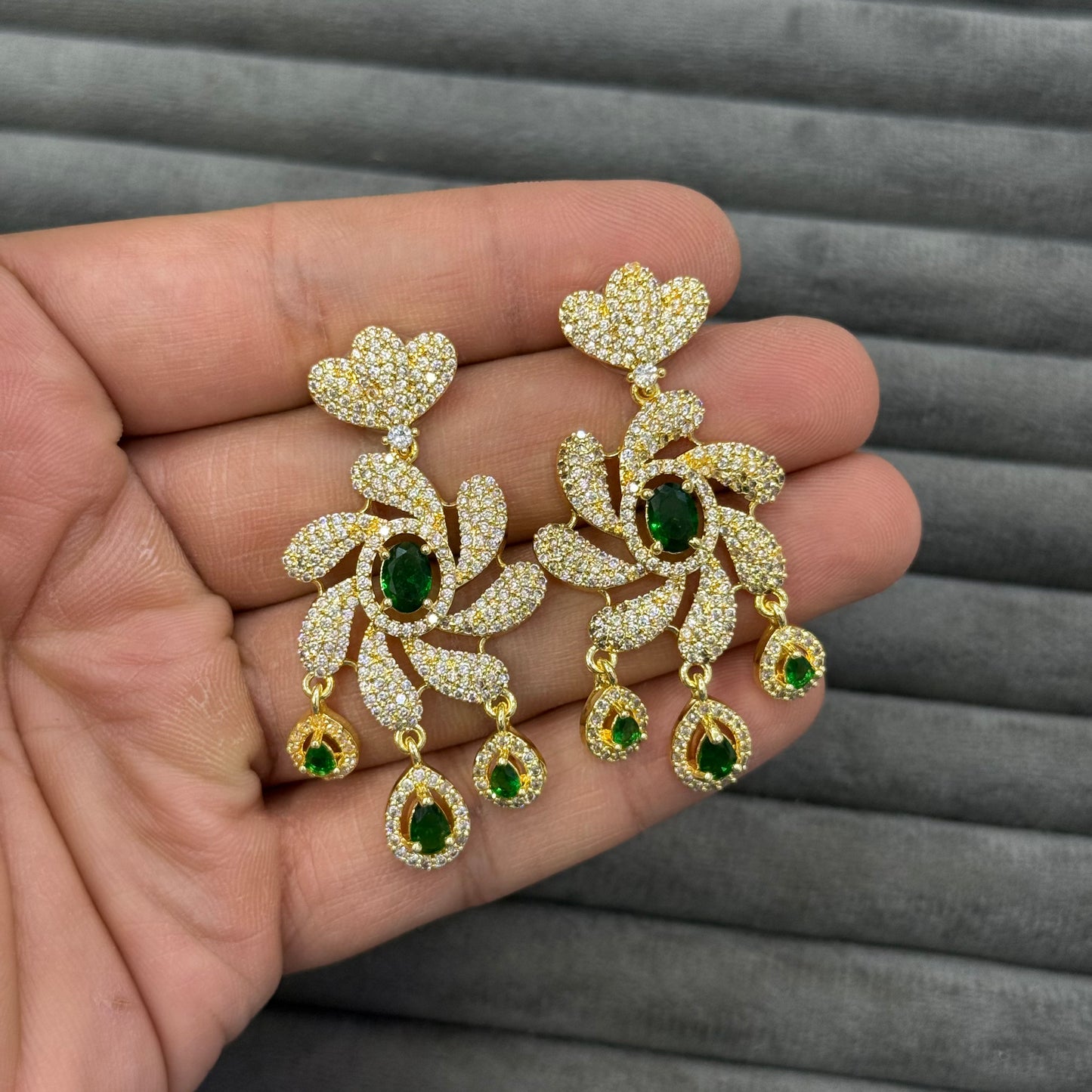 AURORA VINE ZIRCON EARRINGS