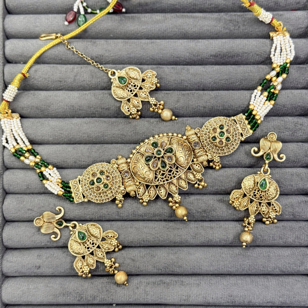 SHRINGAR MANI RAJWARI CHOKER SET
