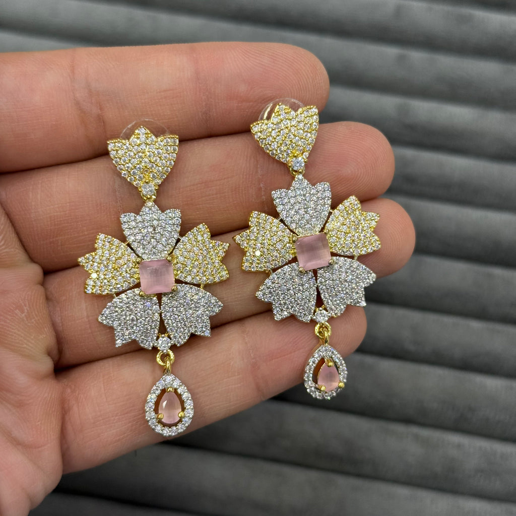 GOLDEN FUSION ZIRCON EARRINGS