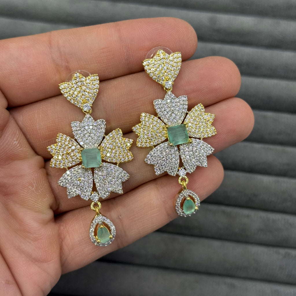 GOLDEN FUSION ZIRCON EARRINGS