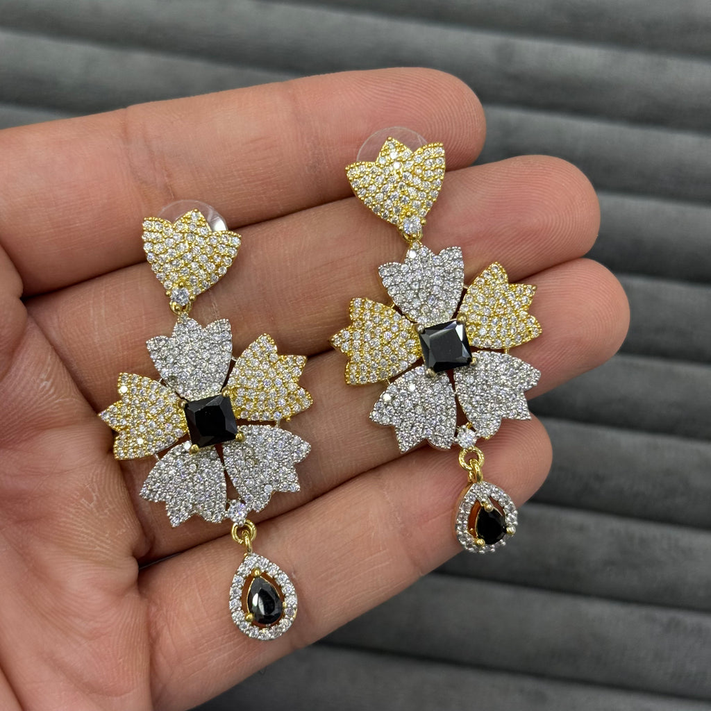 GOLDEN FUSION ZIRCON EARRINGS
