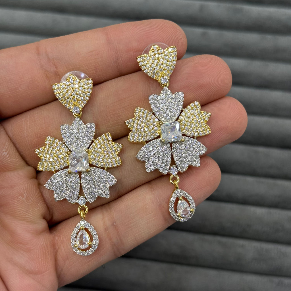 GOLDEN FUSION ZIRCON EARRINGS