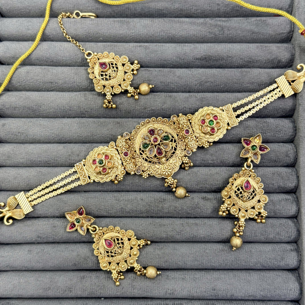 TARIKA PHULWARI RAJWARI CHOKER SET