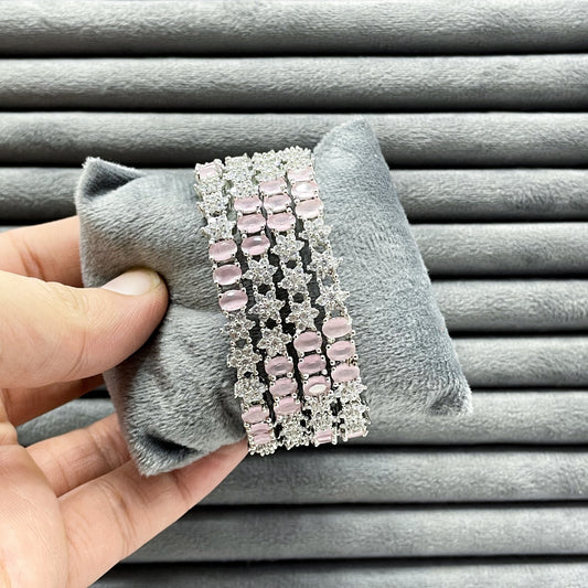 STARLIT OVAL ZIRCON BANGLES