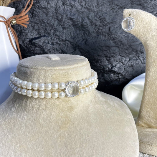 OPALINE FROST ZIRCON CHOKER