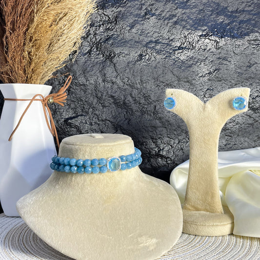 AZURE SKY ZIRCON CHOKER