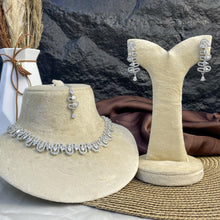 Silver Wave Zircon NECKLACE SET