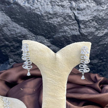 Silver Wave Zircon NECKLACE SET