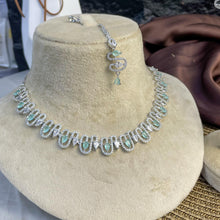 Silver Wave Zircon NECKLACE SET