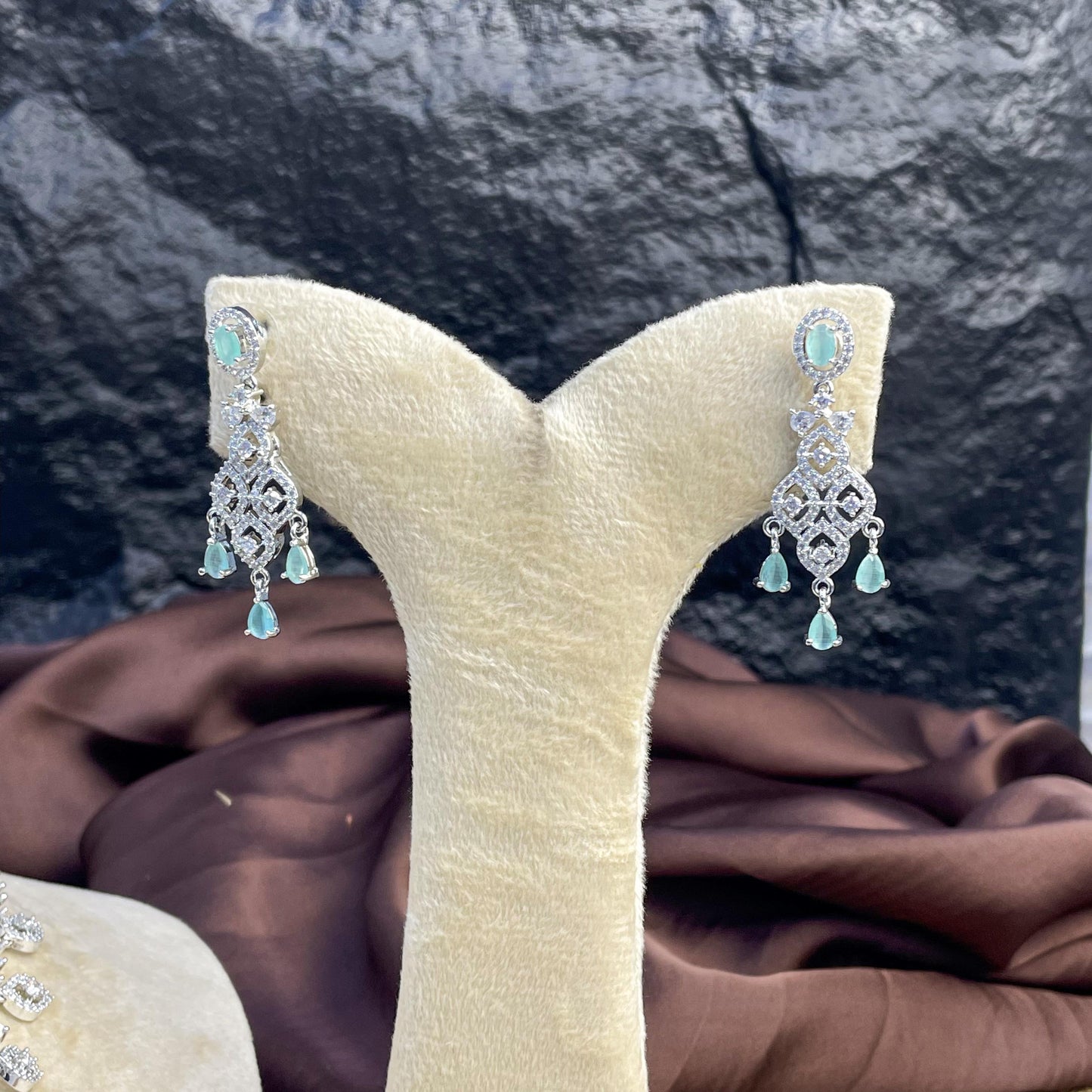 Argent Lace Zircon NECKLACE SET