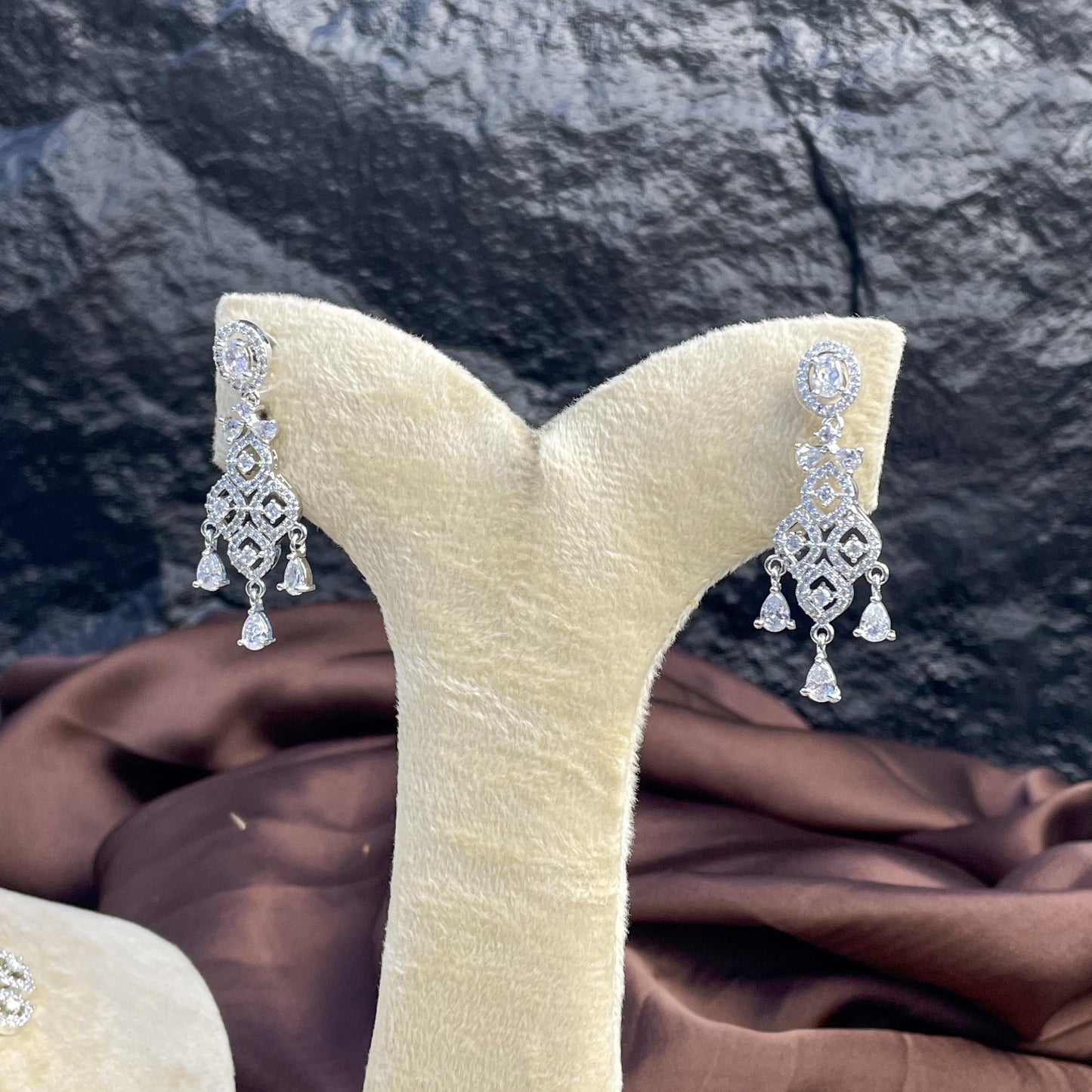 Argent Lace Zircon NECKLACE SET