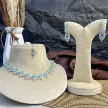 Argent Floral Zircon NECKLACE SET